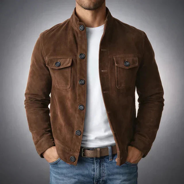 Antonio | Chaqueta de Efecto Ante con Corte Estructurado