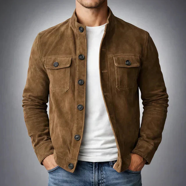 Antonio | Chaqueta de Efecto Ante con Corte Estructurado