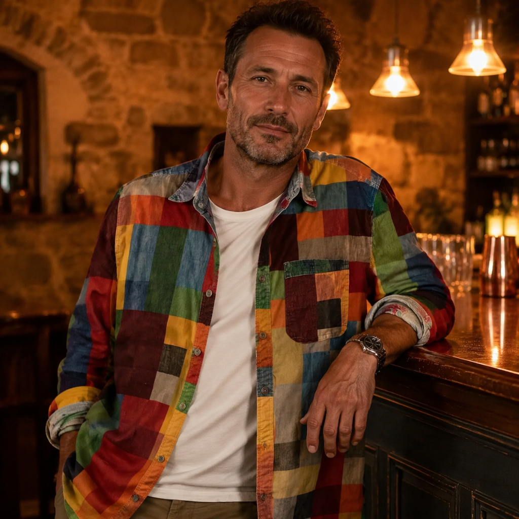 Arturo | Camisa con Diseño de Mosaico