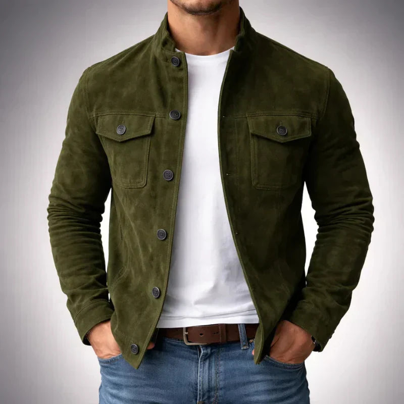 Antonio | Chaqueta de Efecto Ante con Corte Estructurado